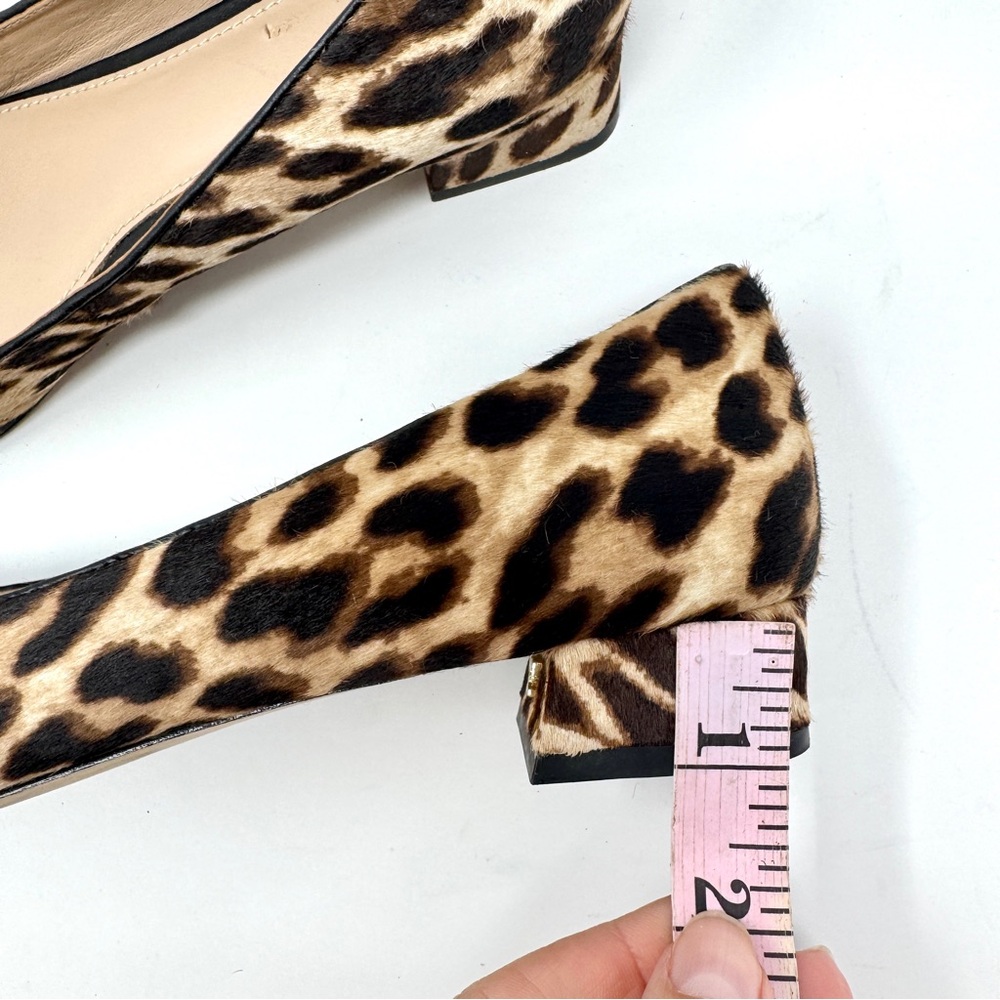 Tory Burch Gigi Calf Leopard Hair Block Heel Pumps - Picture 12 of 14